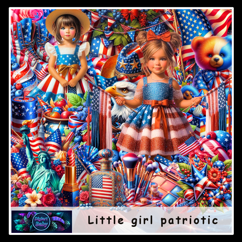 (image for) Littel girl patriotic